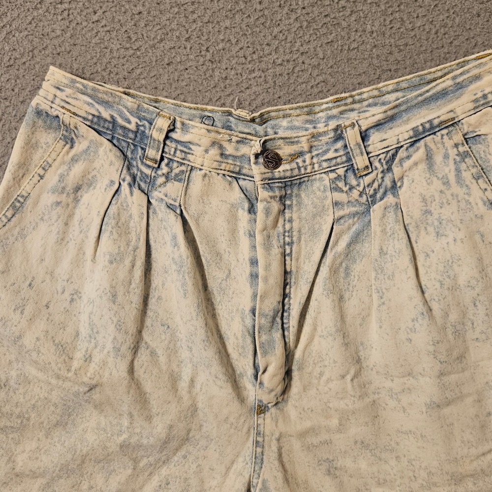 Vintage Quiksilver Denim Shorts Size 30 x 8 USA Made Light Acid Wash Jorts - Picture 3 of 15
